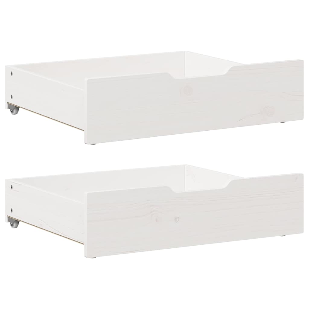 sengeramme til juniorseng m. skuffer 70x140 cm massivt fyr