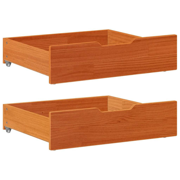 sengeramme til juniorseng m. skuffer 70x140 cm massivt fyr