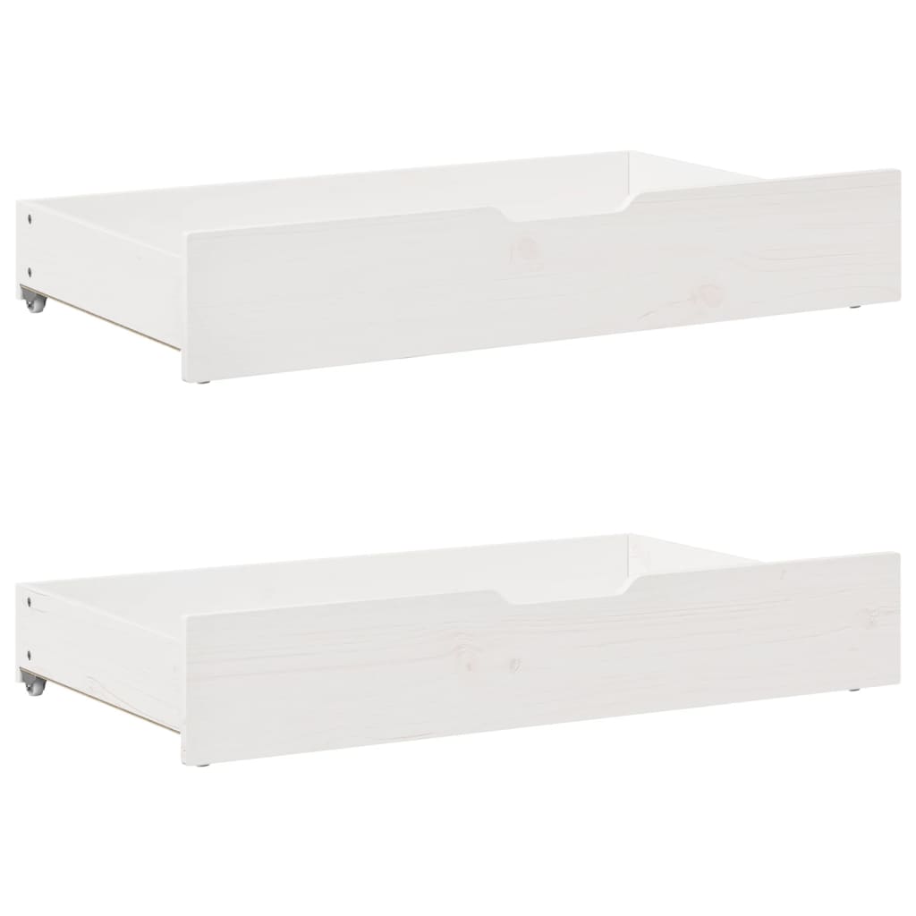 daybed med skuffer 90x200 cm massivt fyrretræ hvid