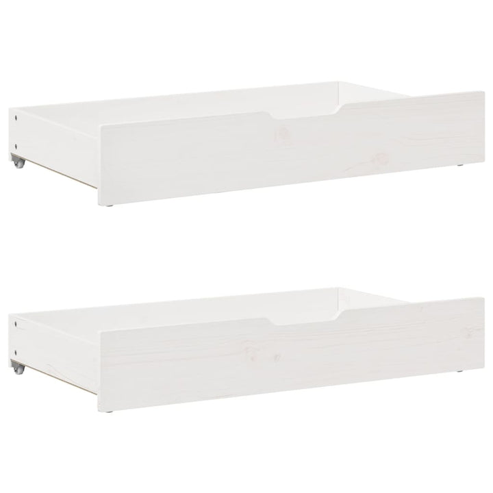 daybed med skuffer 90x200 cm massivt fyrretræ hvid