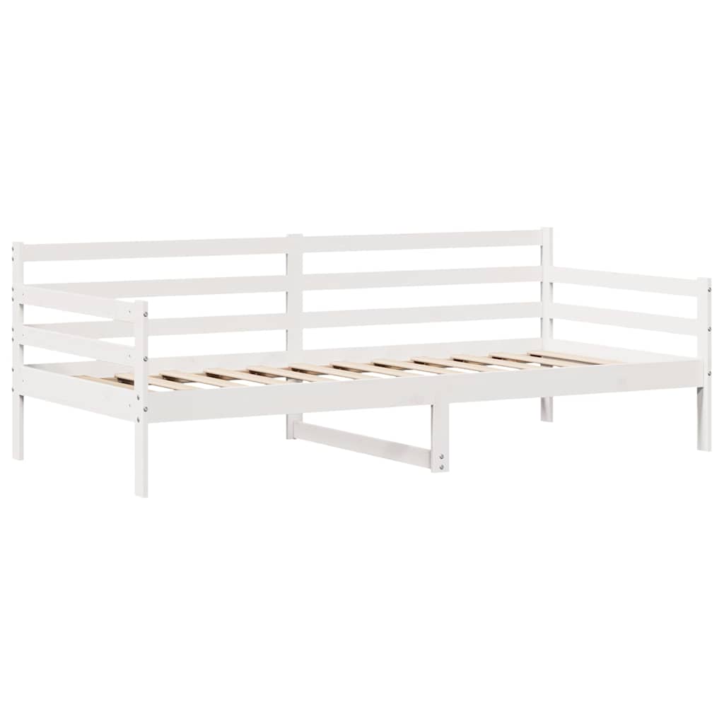 daybed med skuffer 90x190 cm massivt fyrretræ hvid