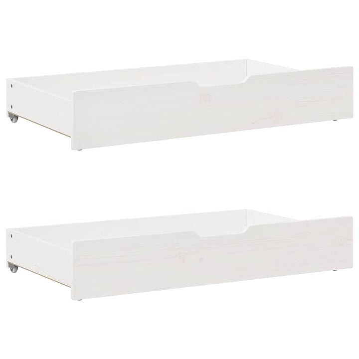 daybed med skuffer 90x190 cm massivt fyrretræ hvid