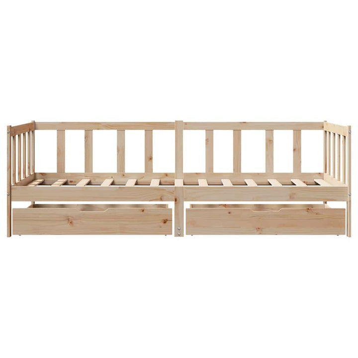 daybed med skuffer 90x190 cm massivt fyrretræ