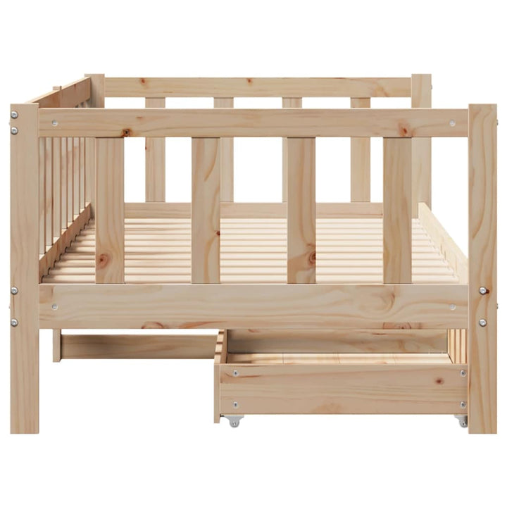daybed med skuffer 90x190 cm massivt fyrretræ
