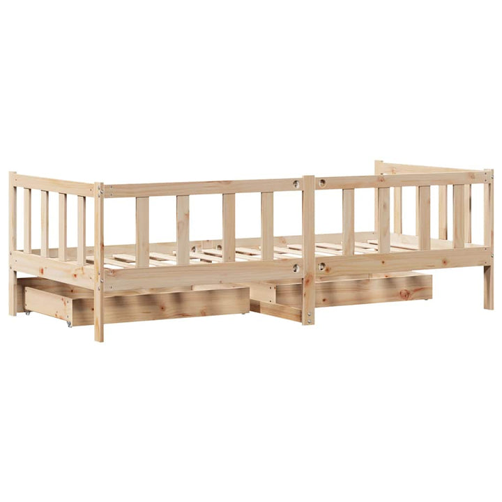 daybed med skuffer 90x190 cm massivt fyrretræ