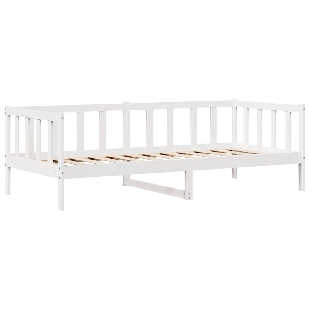 daybed med skuffer 90x190 cm massivt fyrretræ hvid