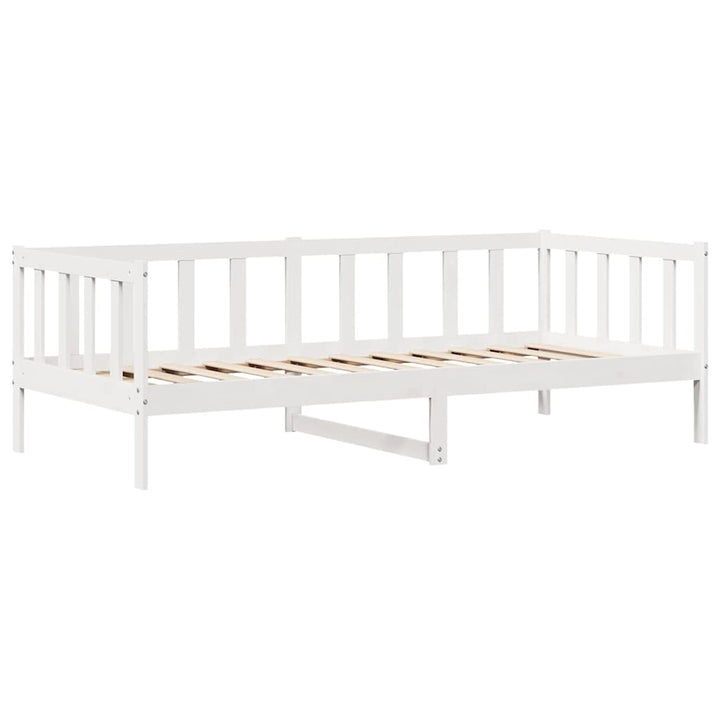 daybed med skuffer 90x190 cm massivt fyrretræ hvid