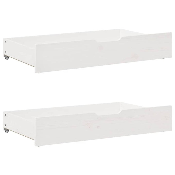 daybed med skuffer 90x190 cm massivt fyrretræ hvid