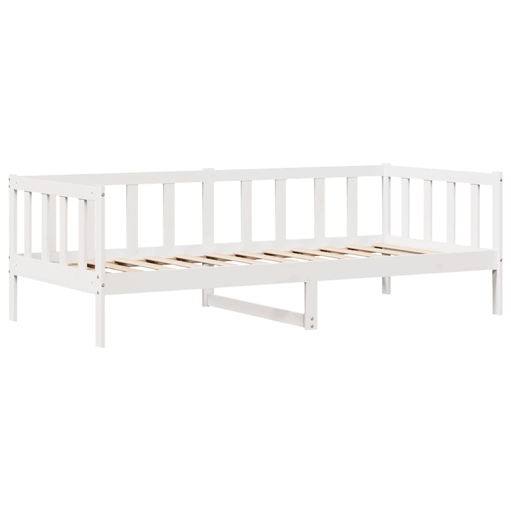 daybed med skuffer 80x200 cm massivt fyrretræ hvid