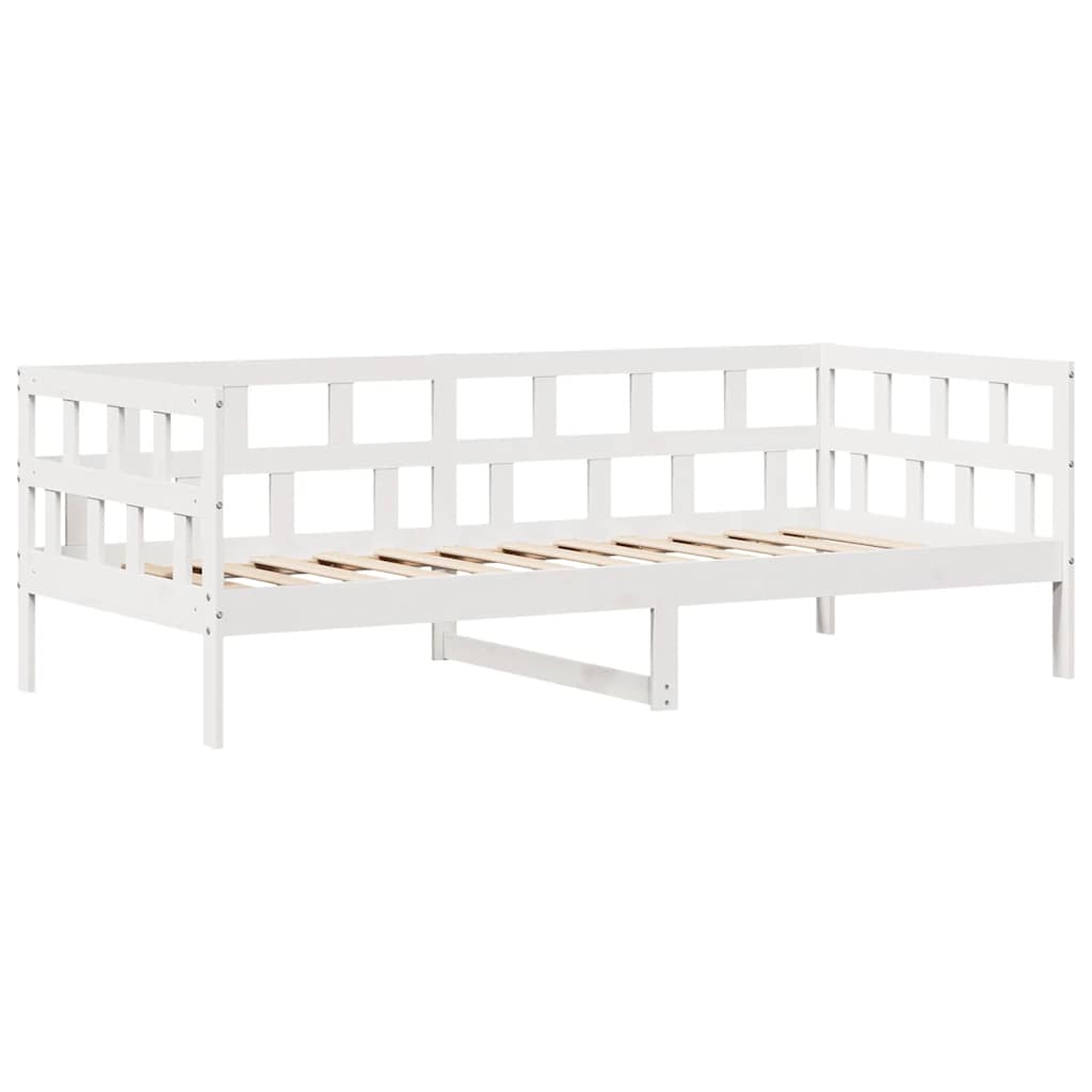 daybed med skuffer 90x200 cm massivt fyrretræ hvid