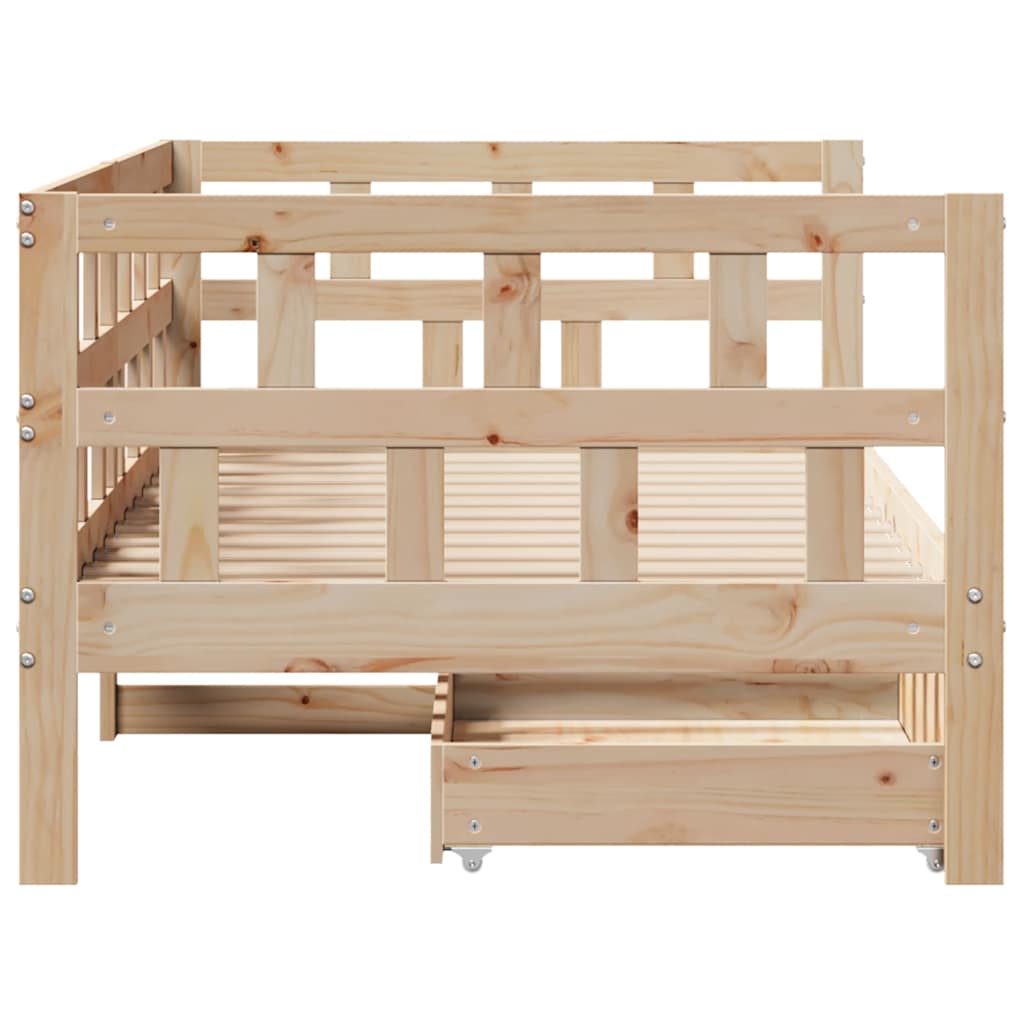 daybed med skuffer 90x190 cm massivt fyrretræ