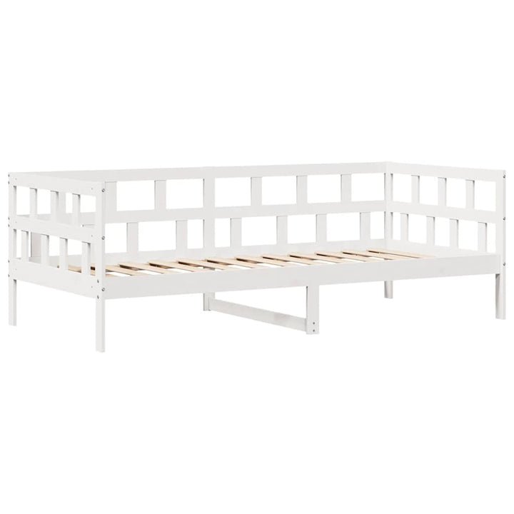 daybed med skuffer 90x190 cm massivt fyrretræ hvid