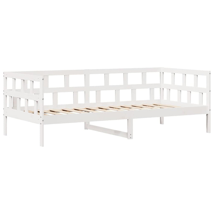 daybed med skuffer 90x190 cm massivt fyrretræ hvid