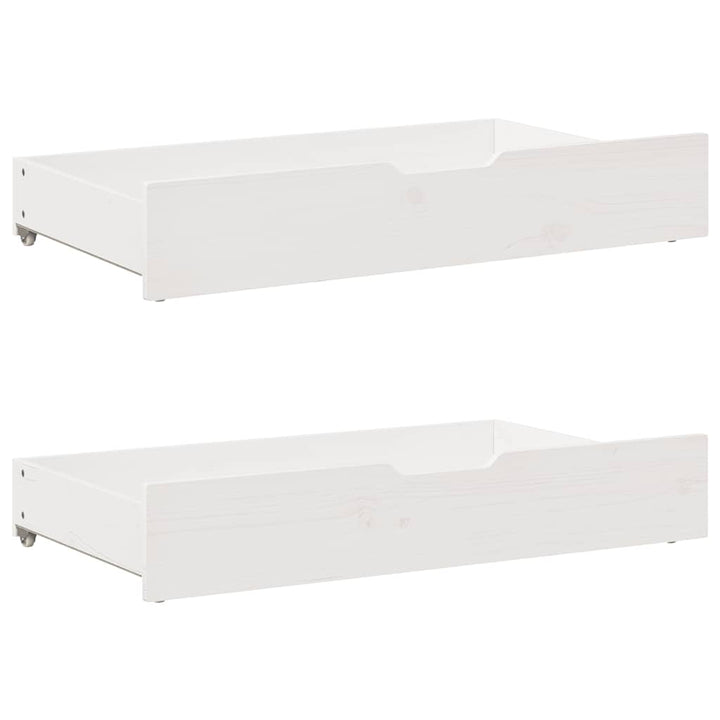 daybed med skuffer 90x190 cm massivt fyrretræ hvid