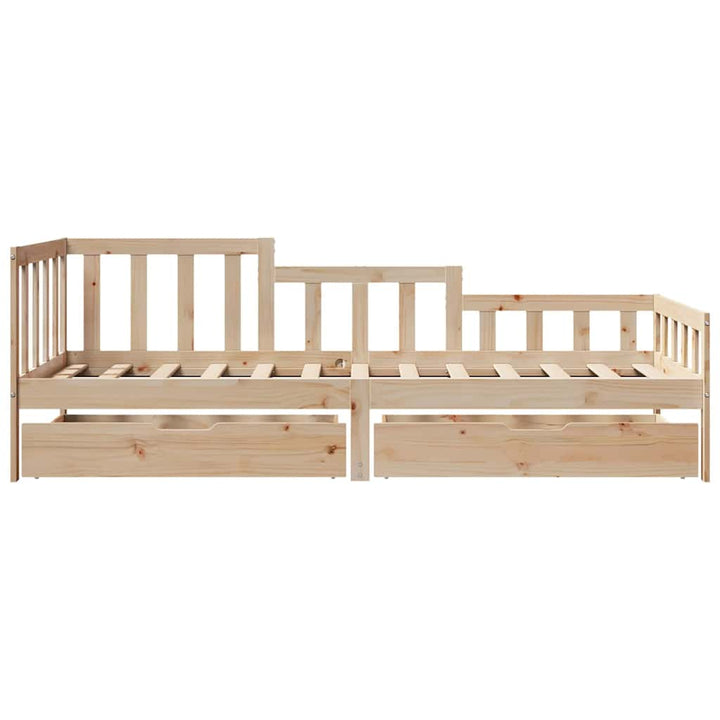 daybed med skuffer 90x190 cm massivt fyrretræ