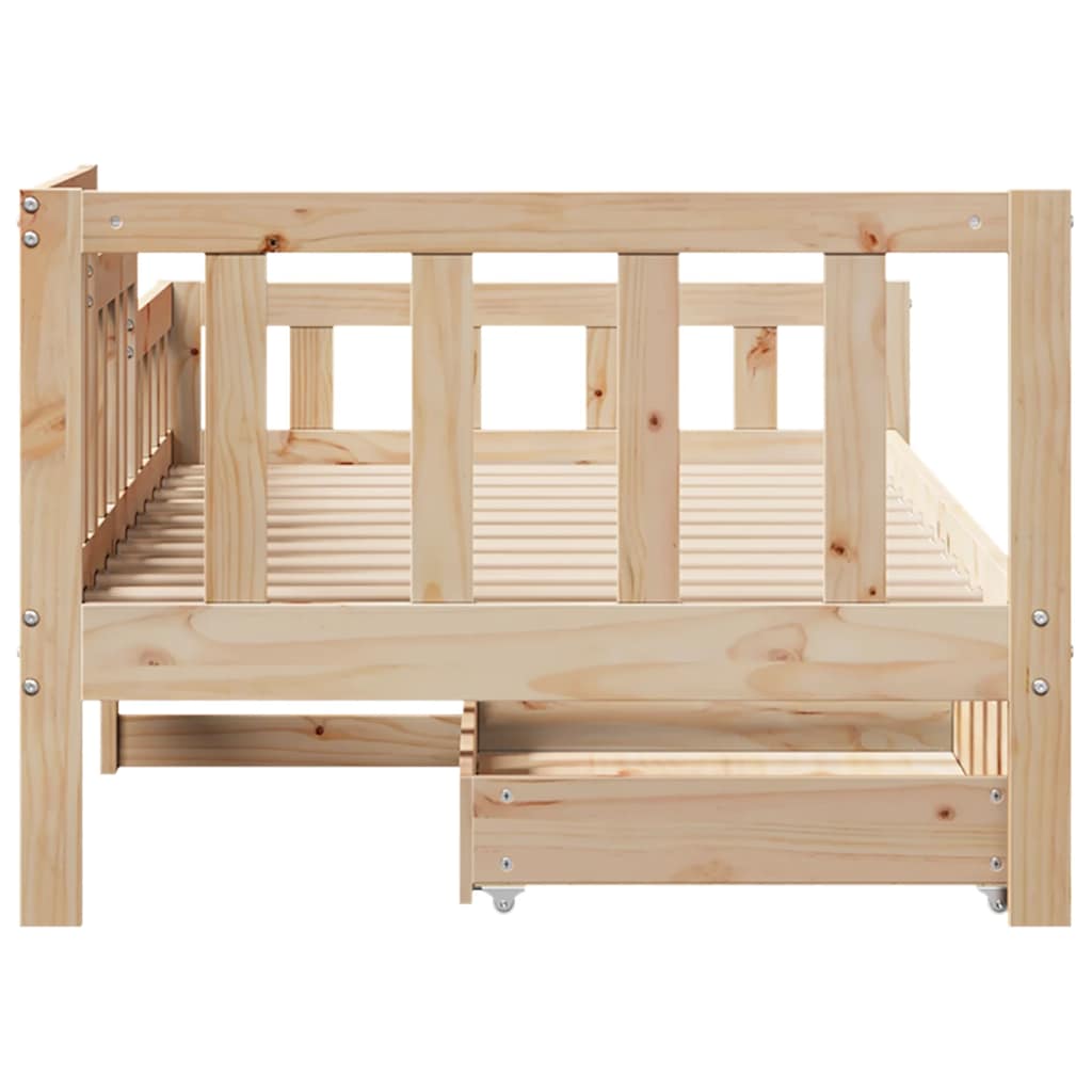 daybed med skuffer 90x190 cm massivt fyrretræ