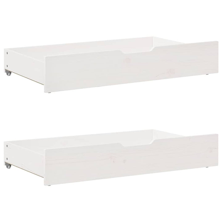 daybed med skuffer 80x200 cm massivt fyrretræ hvid
