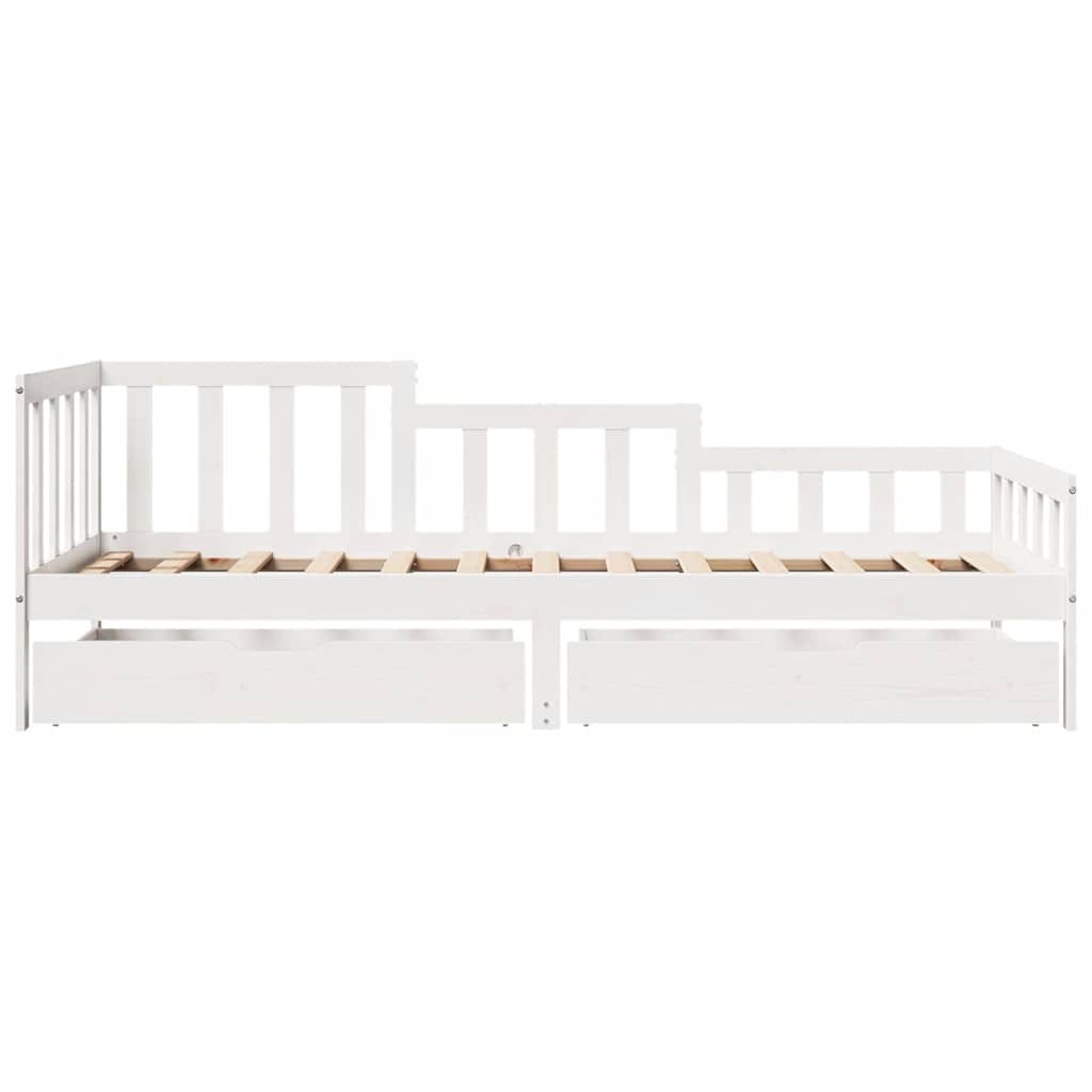daybed med skuffer 90x190 cm massivt fyrretræ