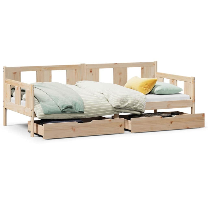 daybed med skuffer 90x190 cm massivt fyrretræ