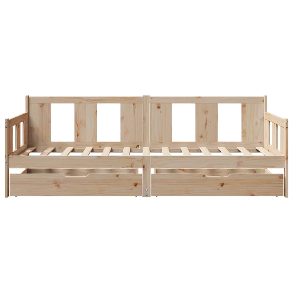 daybed med skuffer 90x190 cm massivt fyrretræ