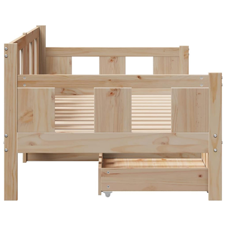 daybed med skuffer 90x190 cm massivt fyrretræ