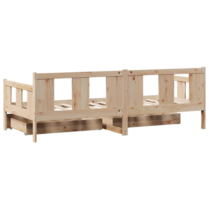 daybed med skuffer 90x190 cm massivt fyrretræ