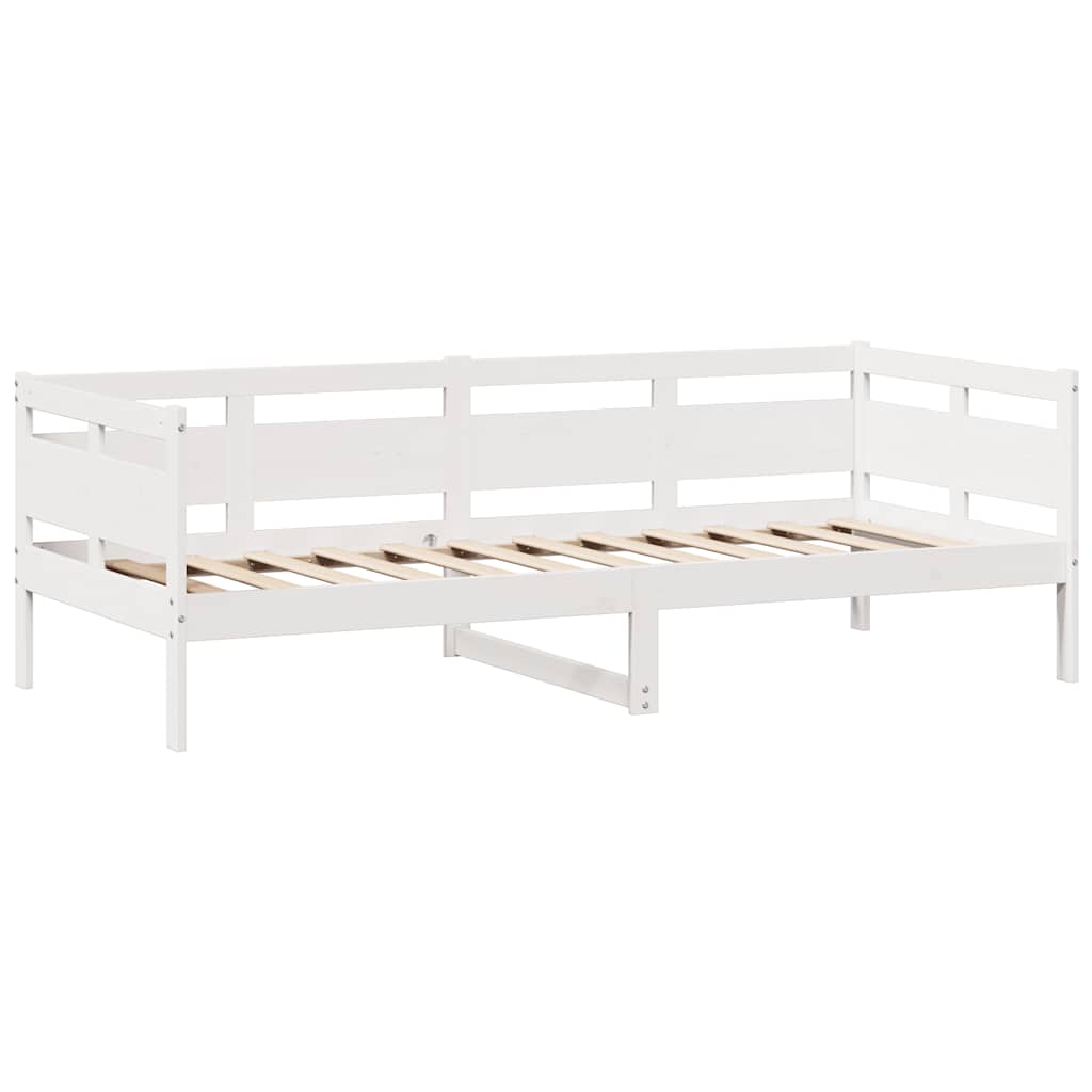daybed med skuffer 90x190 cm massivt fyrretræ hvid