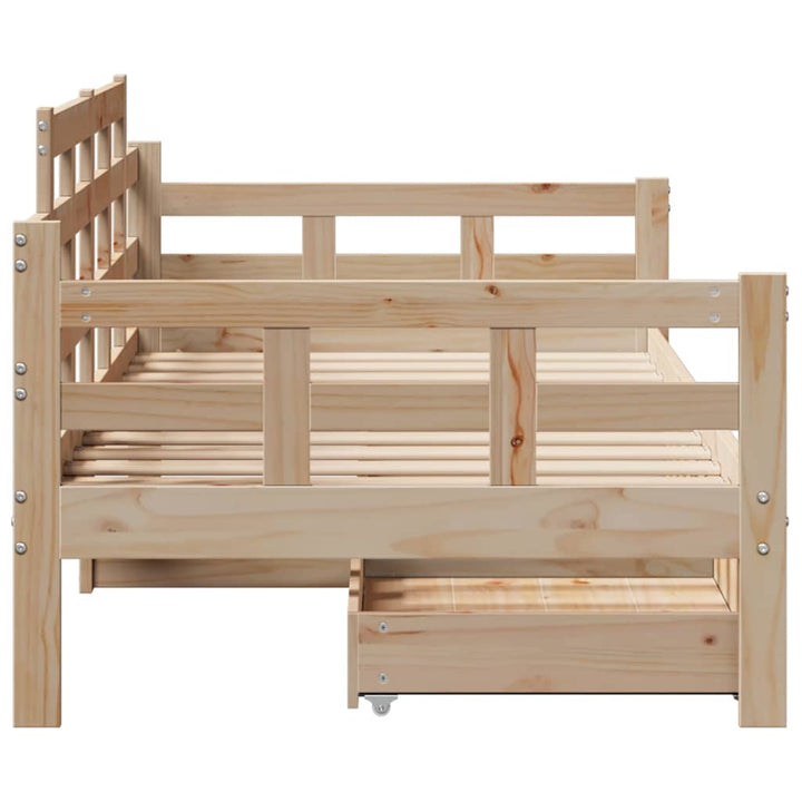 daybed med skuffer 90x190 cm massivt fyrretræ