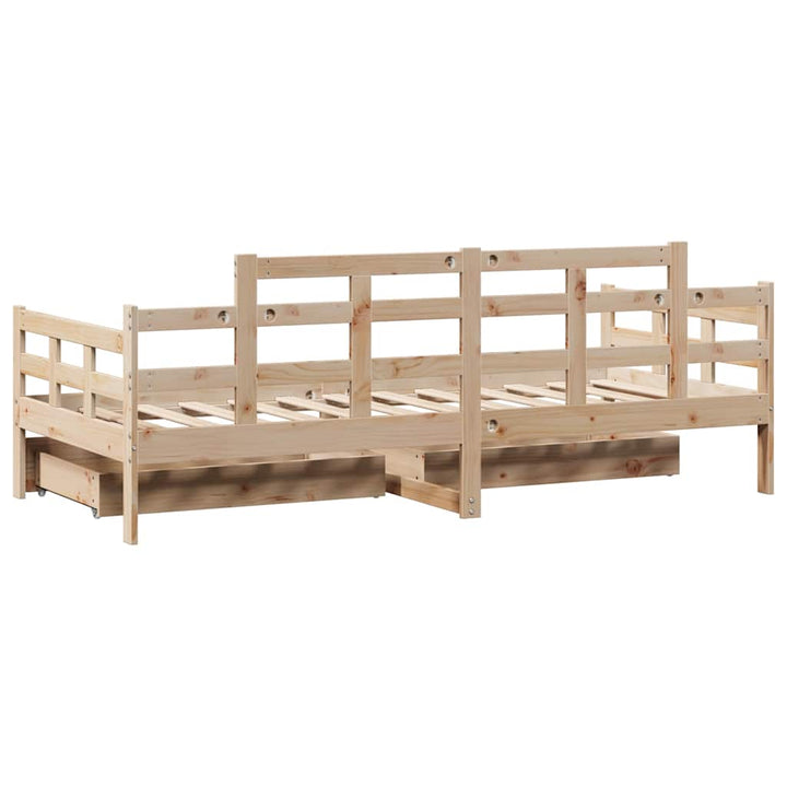 daybed med skuffer 90x190 cm massivt fyrretræ