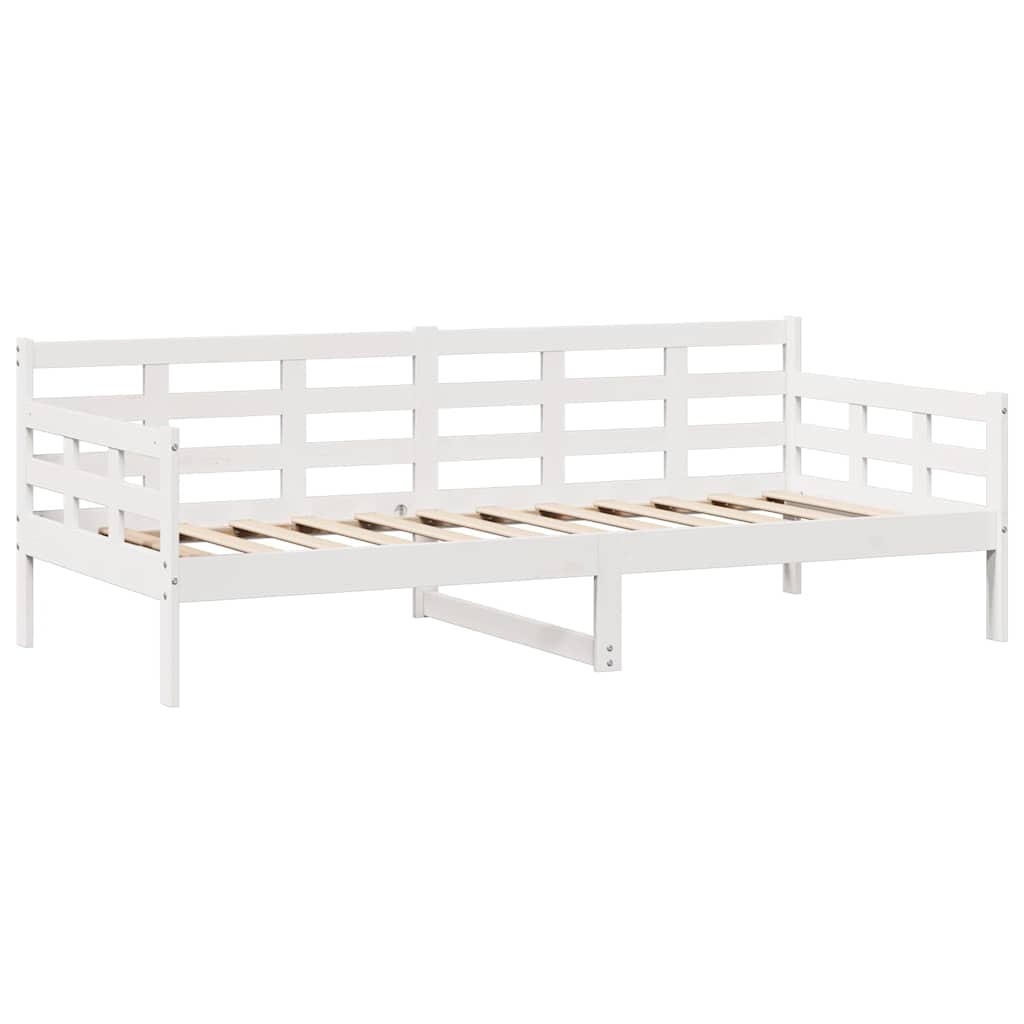 daybed med skuffer 90x200 cm massivt fyrretræ hvid