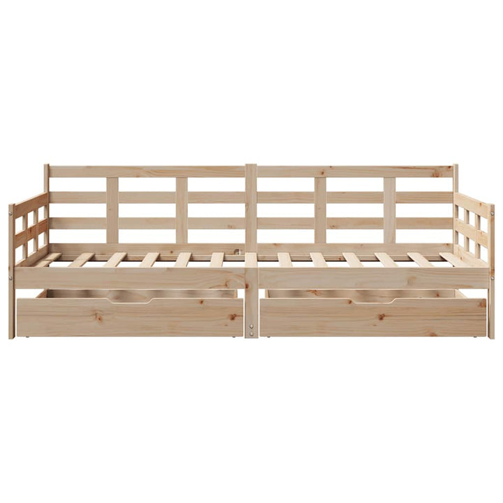daybed med skuffer 90x190 cm massivt fyrretræ