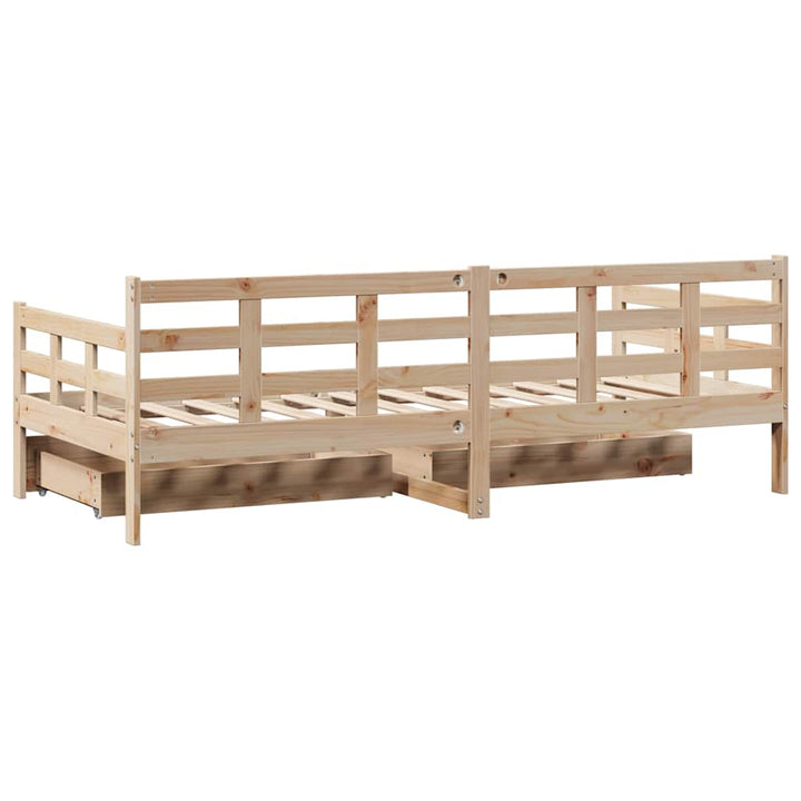 daybed med skuffer 90x190 cm massivt fyrretræ
