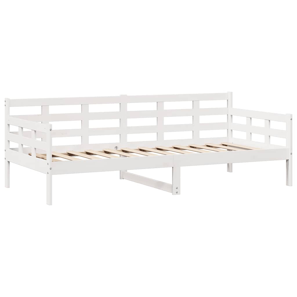 daybed med skuffer 90x190 cm massivt fyrretræ hvid
