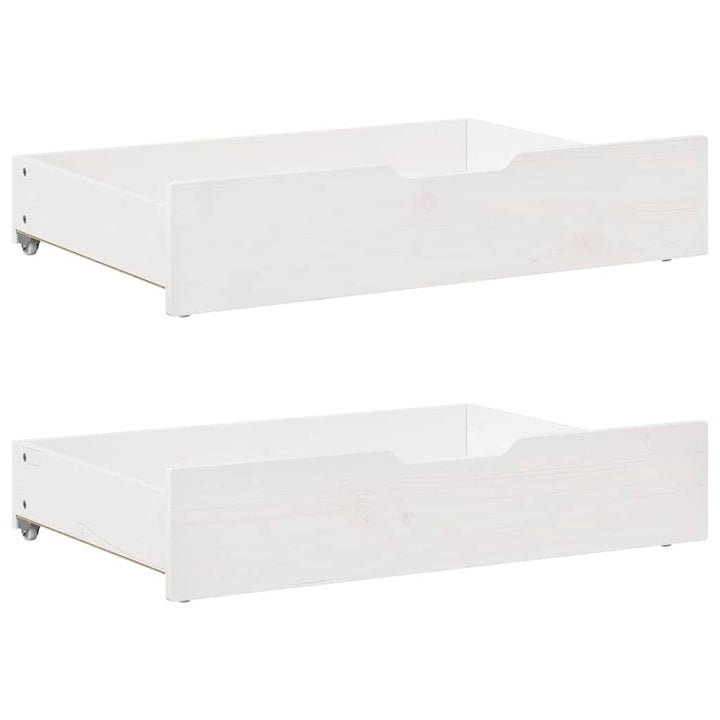daybed med skuffer 90x200 cm massivt fyrretræ hvid