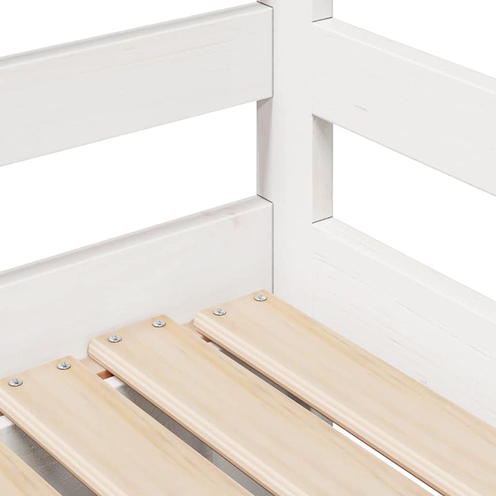daybed med skuffer 90x200 cm massivt fyrretræ hvid