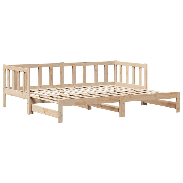 daybed med udtræk og skuffer uden madras 80x200 cm