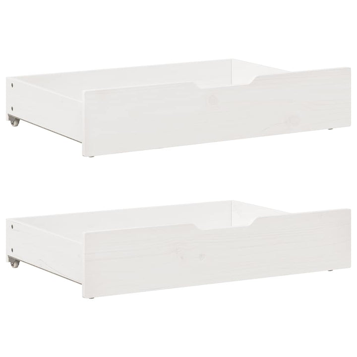 daybed med udtræk og skuffer uden madras 90x200 cm hvid
