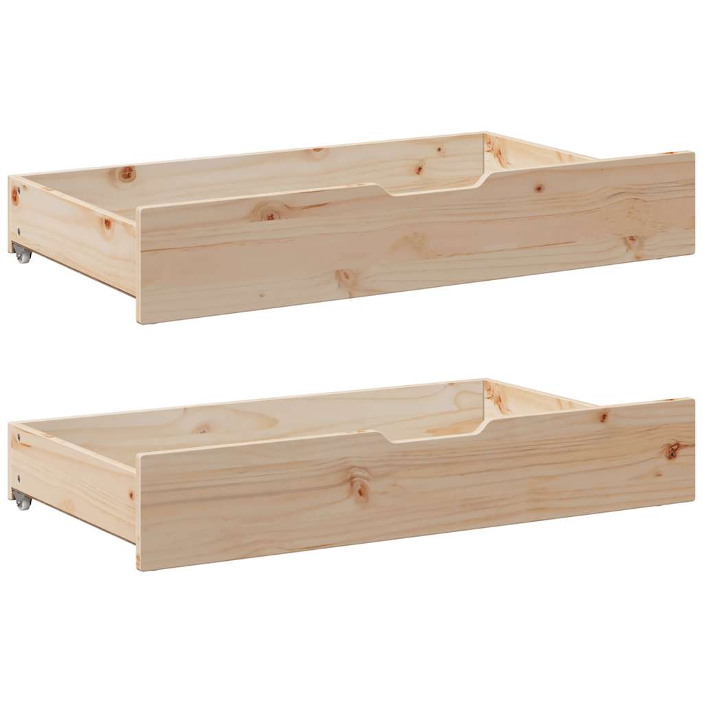 daybed med udtræk og skuffer uden madras 90x190 cm