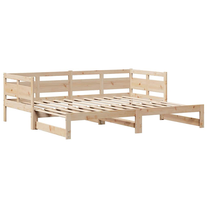 daybed med udtræk og skuffer uden madras 90x190 cm
