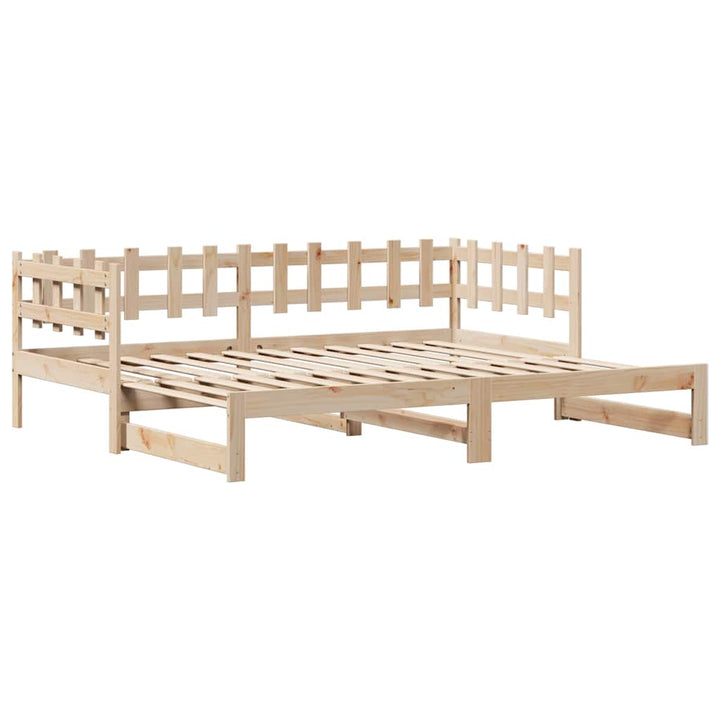 daybed med udtræk og skuffer uden madras 80x200 cm
