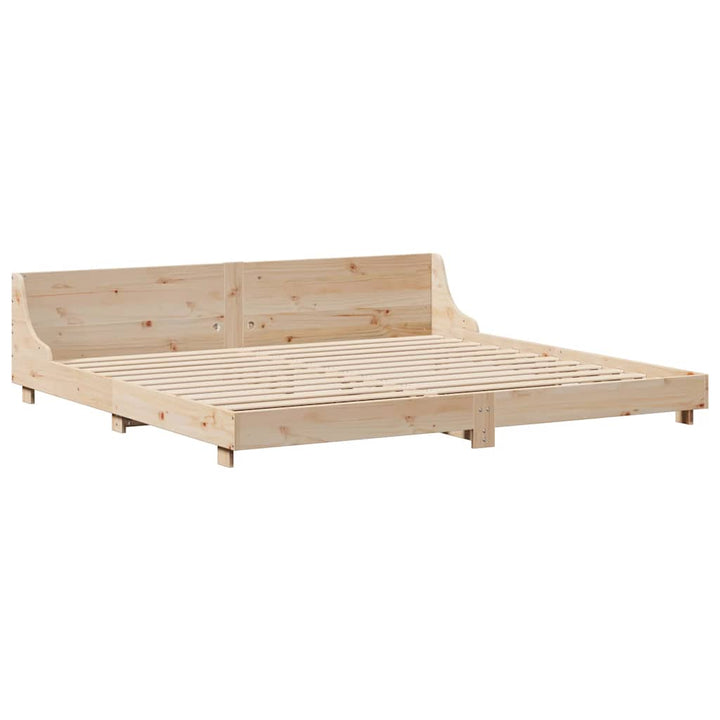 sengeramme uden madras 200x200 cm massivt fyrretræ