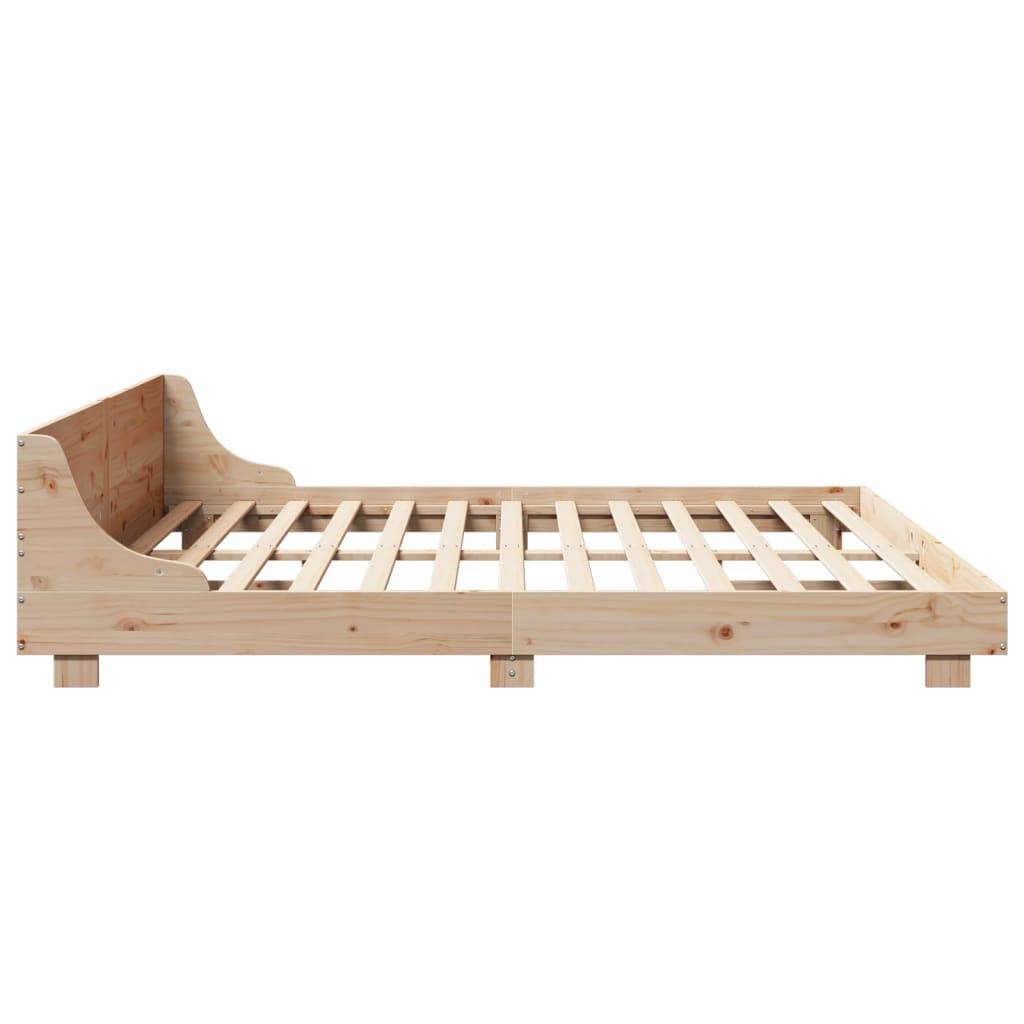 sengeramme uden madras 200x200 cm massivt fyrretræ