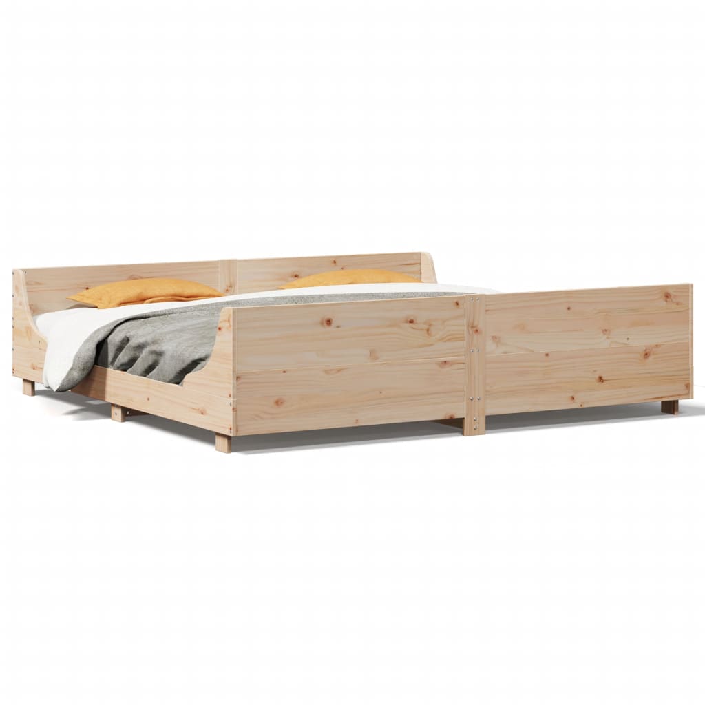 sengeramme uden madras 180x200 cm massivt fyrretræ