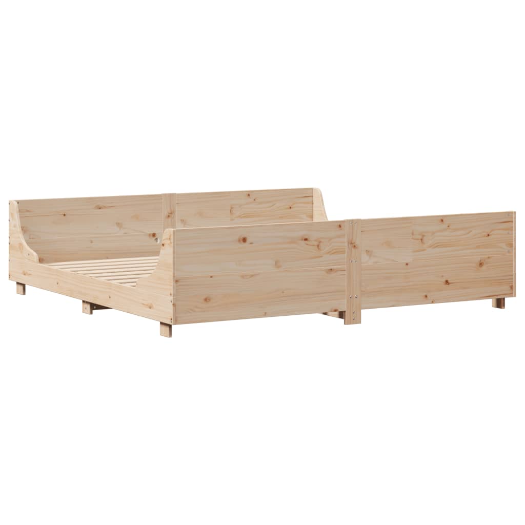 sengeramme uden madras 180x200 cm massivt fyrretræ