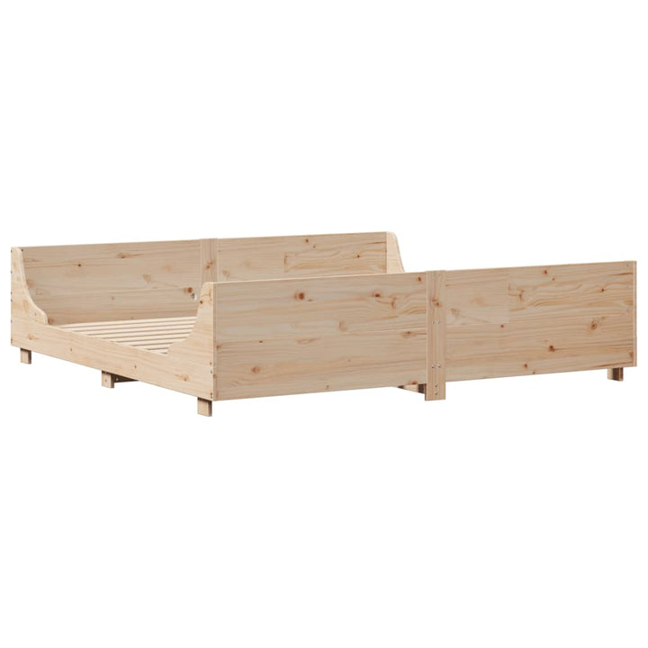 sengeramme uden madras 180x200 cm massivt fyrretræ