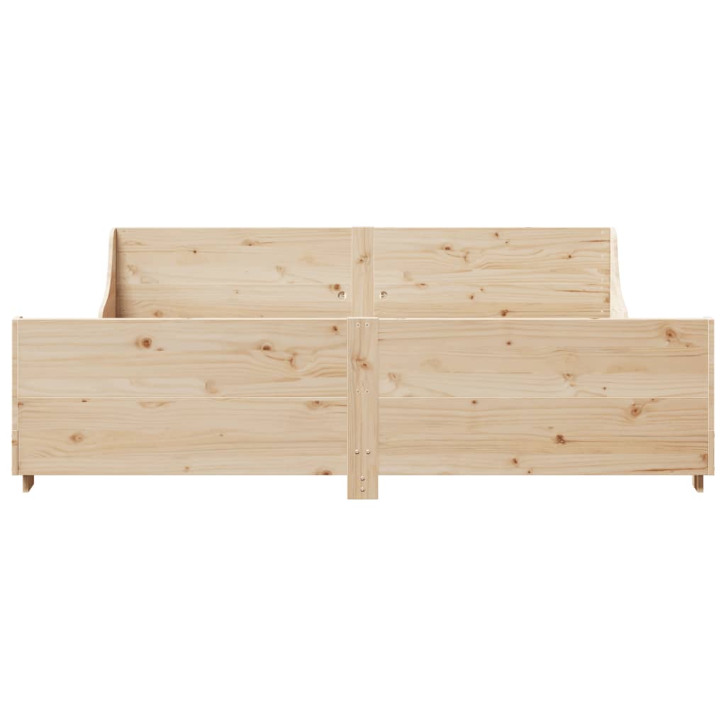 sengeramme uden madras 180x200 cm massivt fyrretræ