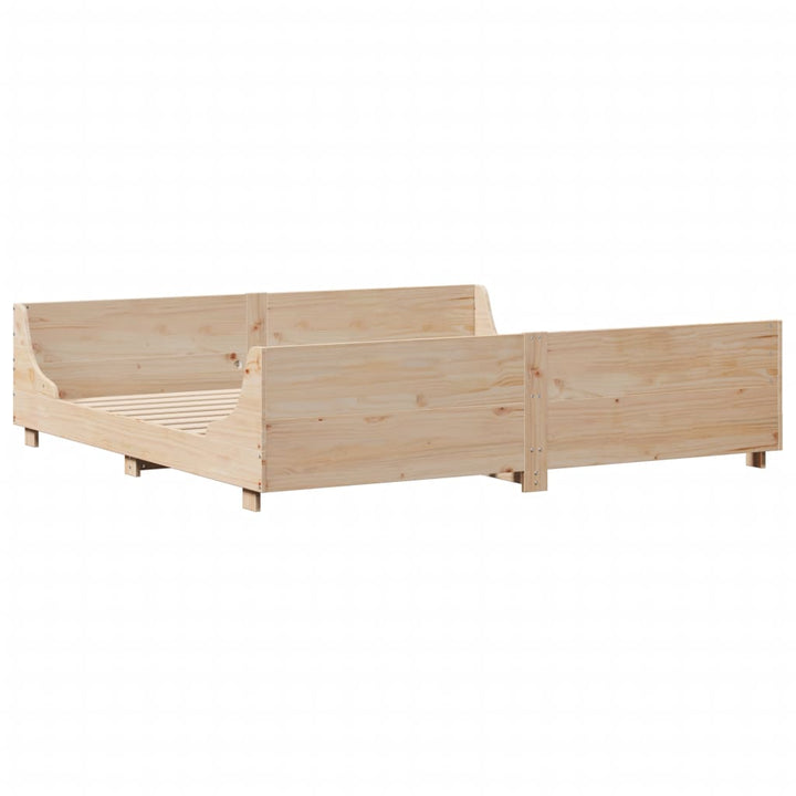 sengeramme uden madras 180x200 cm massivt fyrretræ