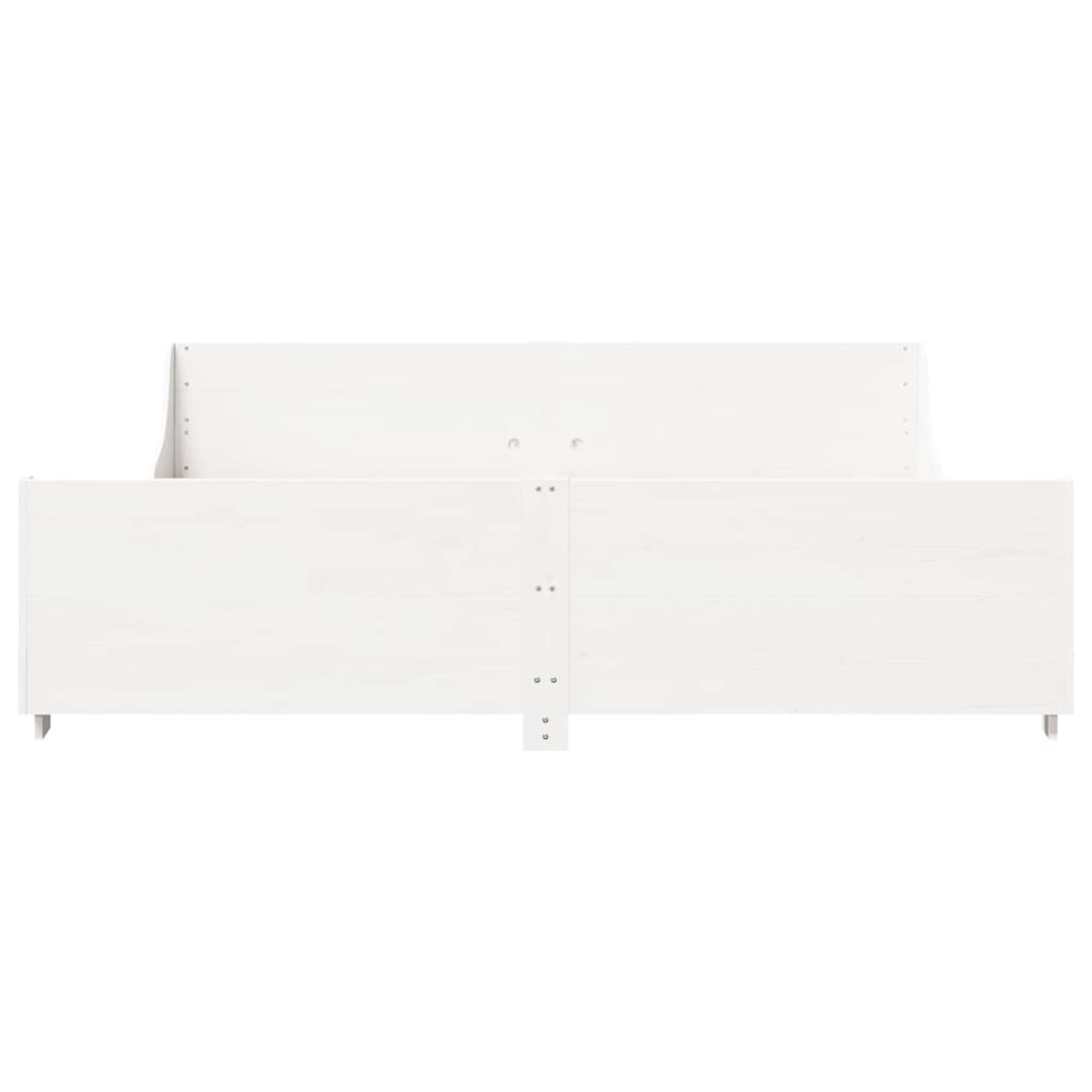 sengeramme uden madras 180x200 cm massivt fyrretræ hvid