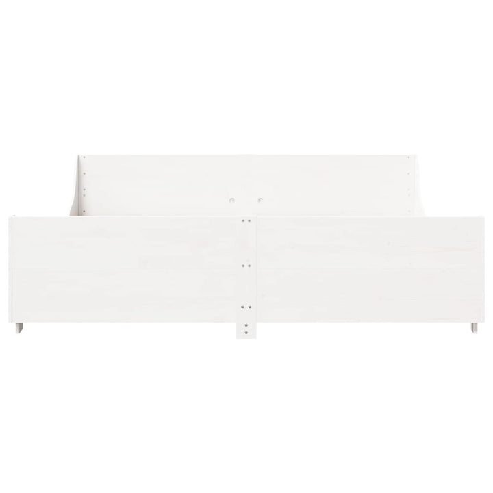 sengeramme uden madras 180x200 cm massivt fyrretræ hvid