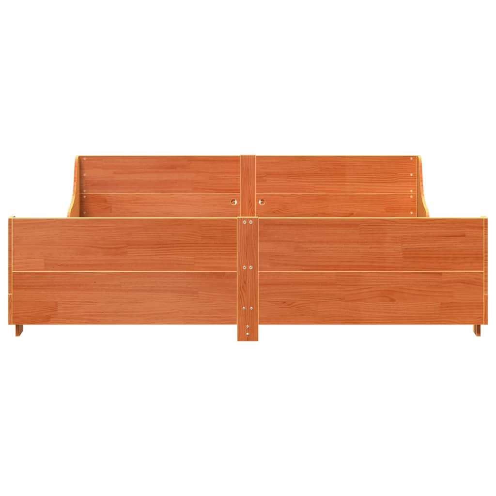 sengeramme uden madras 180x200 cm massivt fyrretræ gyldenbrun